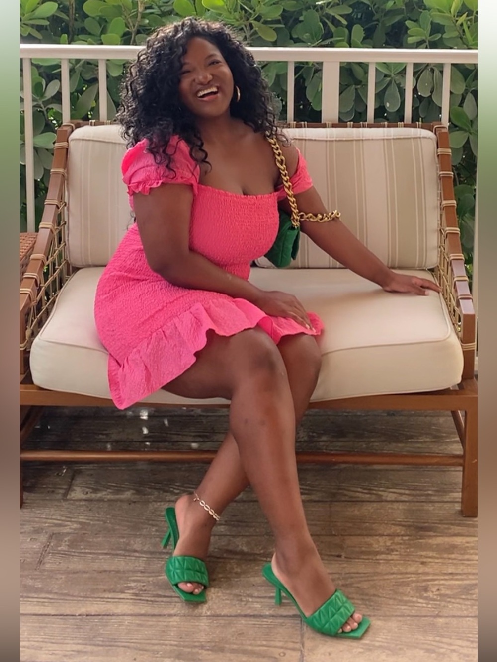 Zara Pink Ruffle Mini Dress - Picture 2 of 6
